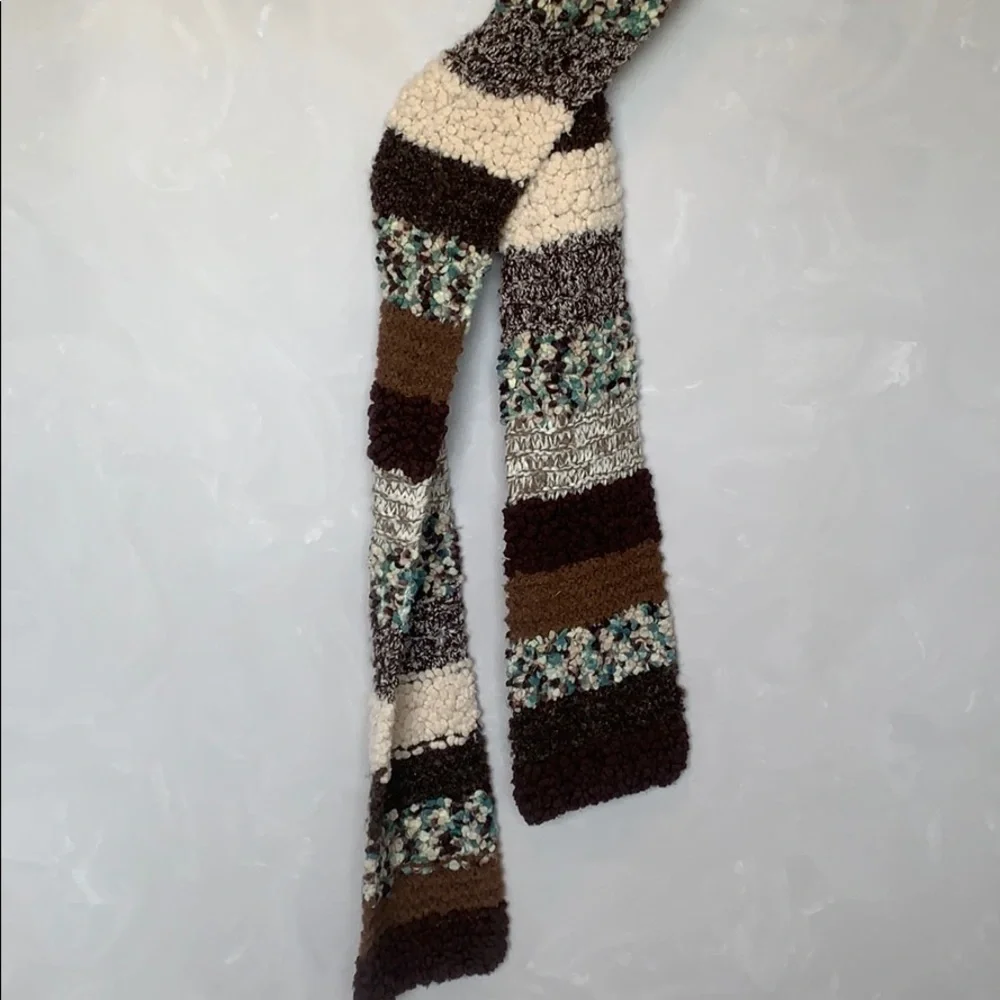 Textured Fashion Woven Winter Scarf Multicolor
